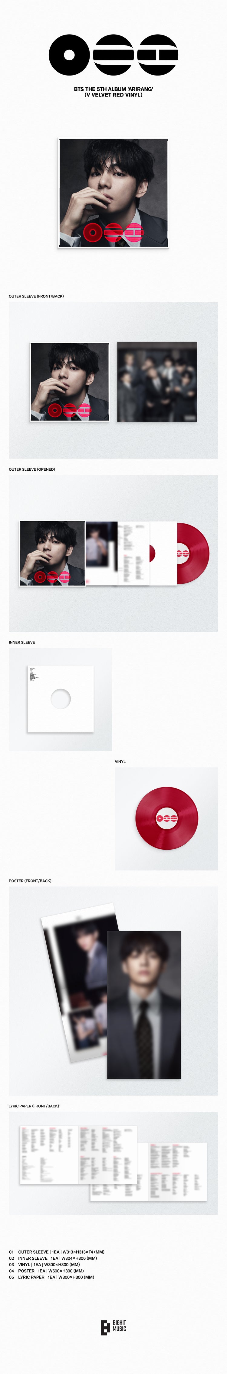 BTS - ARIRANG (regulier 5e album) [Standard Vinyl / set van 8 versies WILLEKEURIG]