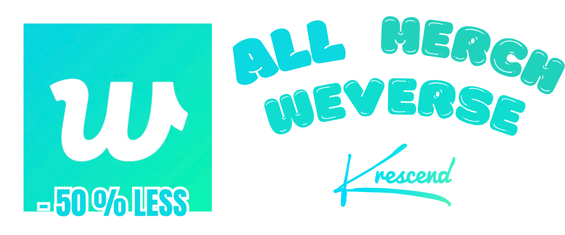 All Weverse Merch 50% pay less with Krescend