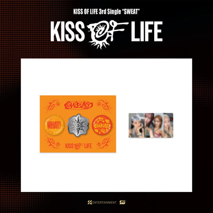 KISS OF LIFE - kiss of life - 3rd single "sweat" pop-up md 06. metal &amp; can badge set 2