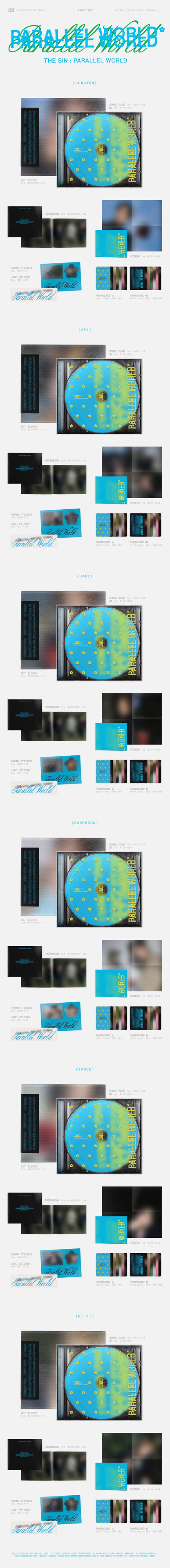 ENHYPEN - THE SIN : PARALLEL WORLD [ENGENE - DAY &amp; NIGHT Ver.] [RANDOM] [WEVERSE]