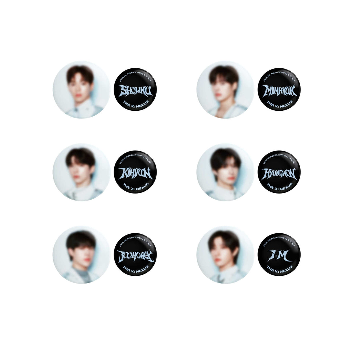 MONSTA X - 2026 world tour the x : nexus random pin button set 1