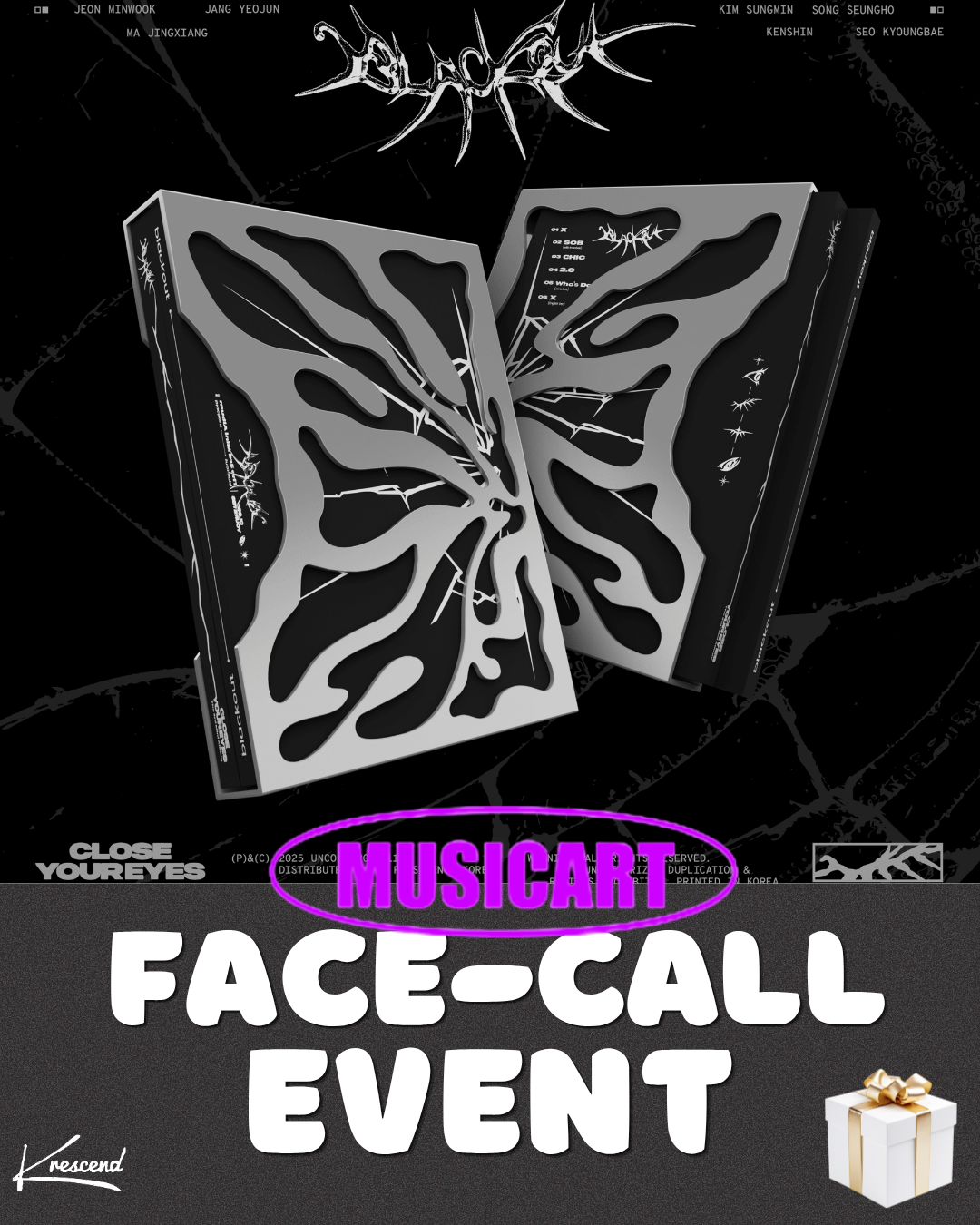 [Seungho-Kenshin] CLOSE YOUR EYES - blackout (Mini Album 3) [blackout Ver.] [MUSICART] [LuckyDraw] [Facecall]