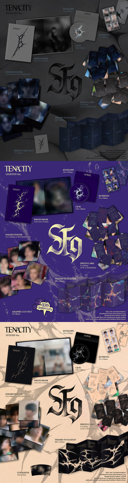 SF9 - TENACITY (2nd Album) [TENACITY Ver. / LIGHTEN Ver. / INTEND Ver.] [SET]