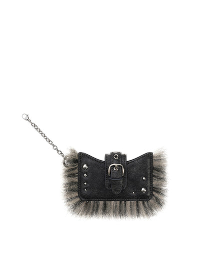 STAND OIL - stud fur keyring · dark gray 1