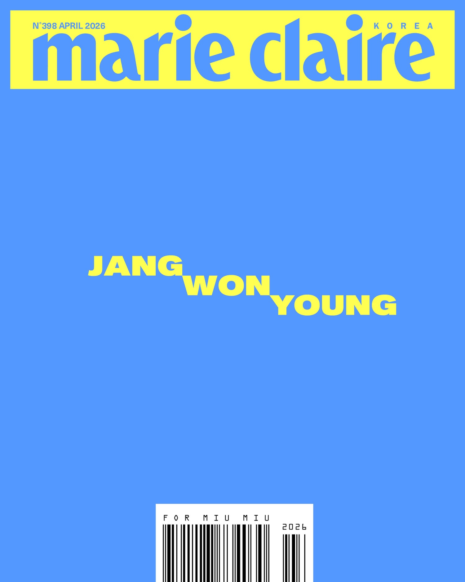 JANG WONYOUNG Marie Claire April 2026 (3 Cover Options) (A Ver. / B Ver. / C Ver.) image