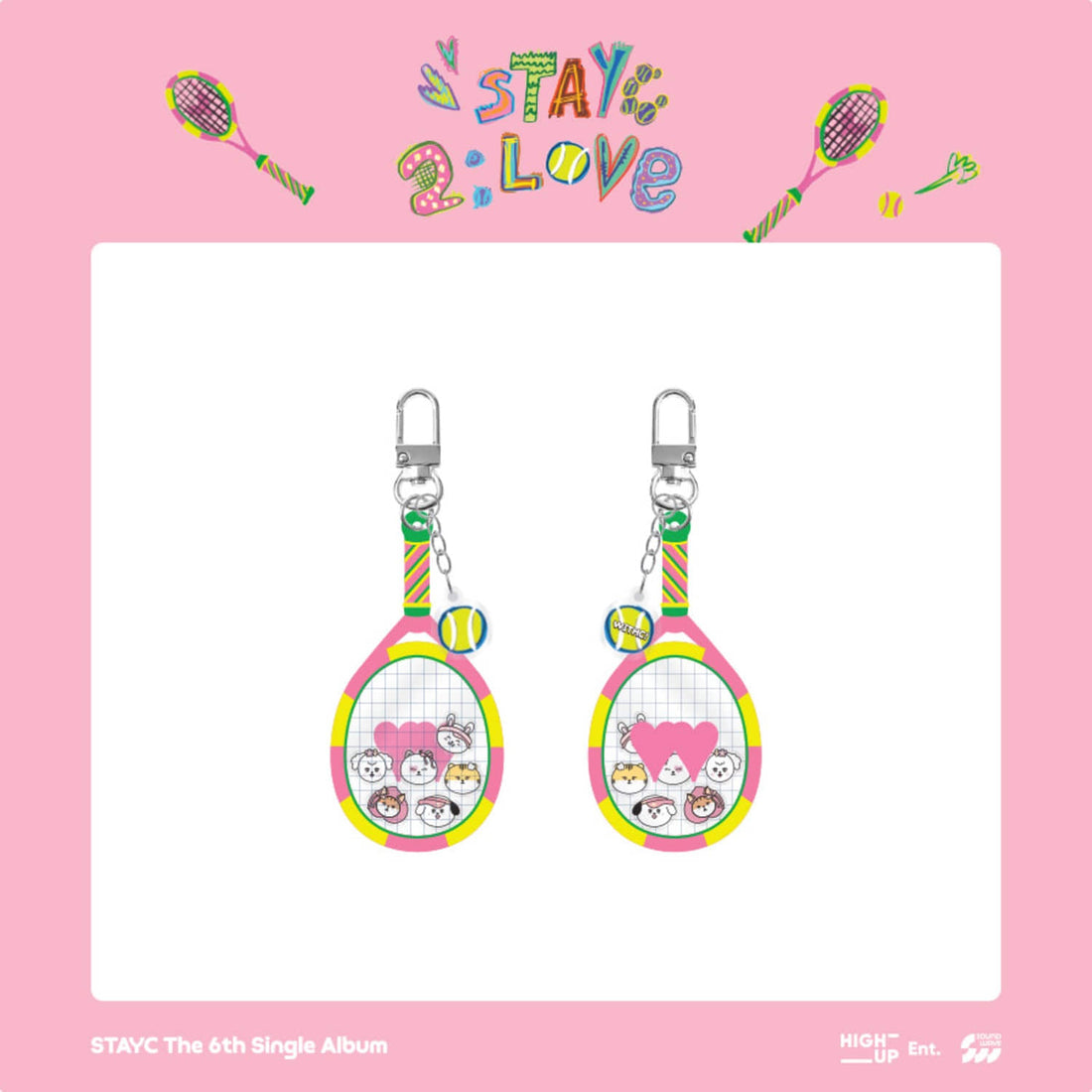 STAYC - stayc - the 6th single album pop-up cafe [2:love] md 05. acrylic shaker keyring 1