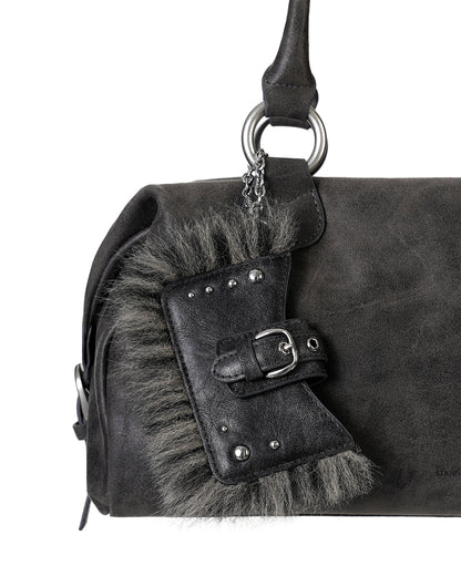 STAND OIL - stud fur keyring · dark gray 12