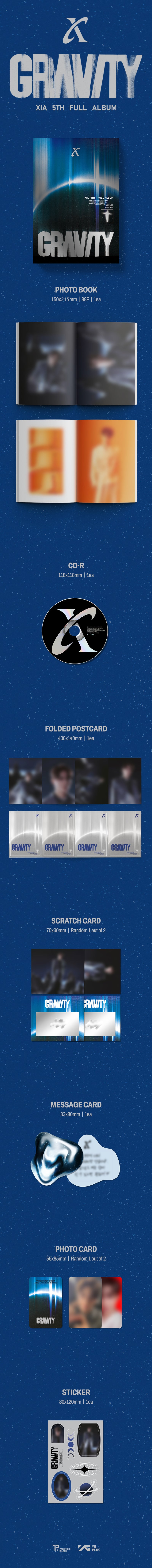 XIA - GRAVITY (5th FULL ALBUM) [SET] [Cosmic+Orbit Ver.]