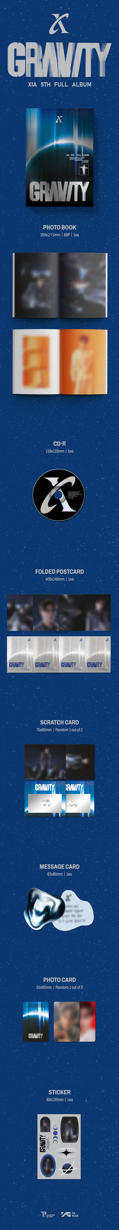 XIA - GRAVITY (5th FULL ALBUM) [SET] [Cosmic+Orbit Ver.]