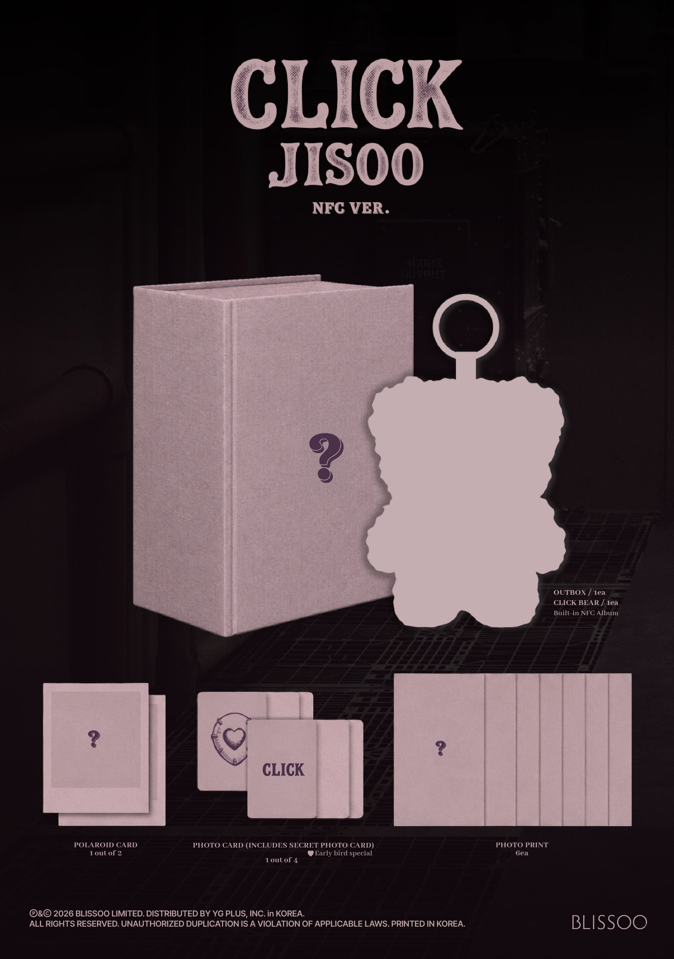 Jisoo - CLICK [CLICK BABY BEAR NFC Ver.]