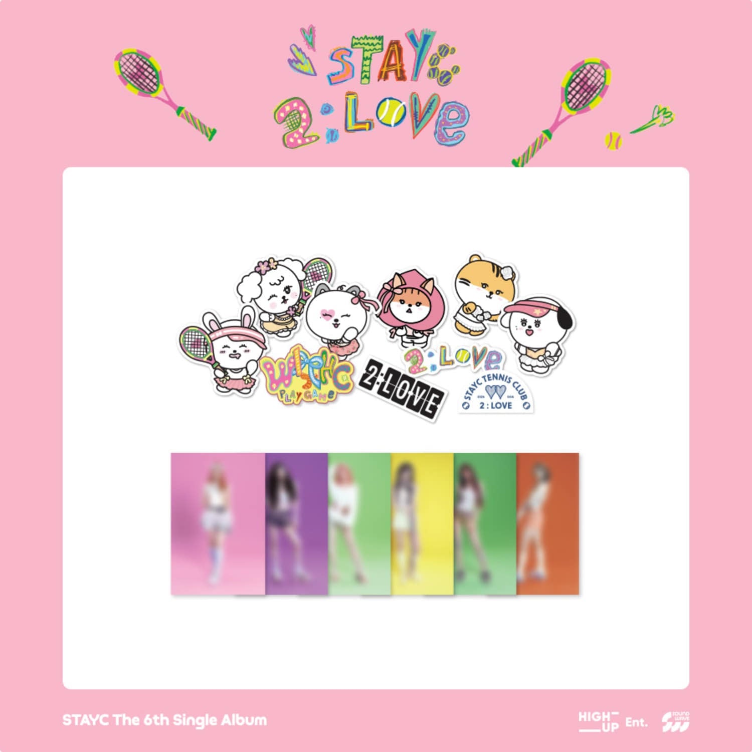 STAYC - stayc - the 6th single album pop-up cafe [2:love] md 01. removable sticker set 1