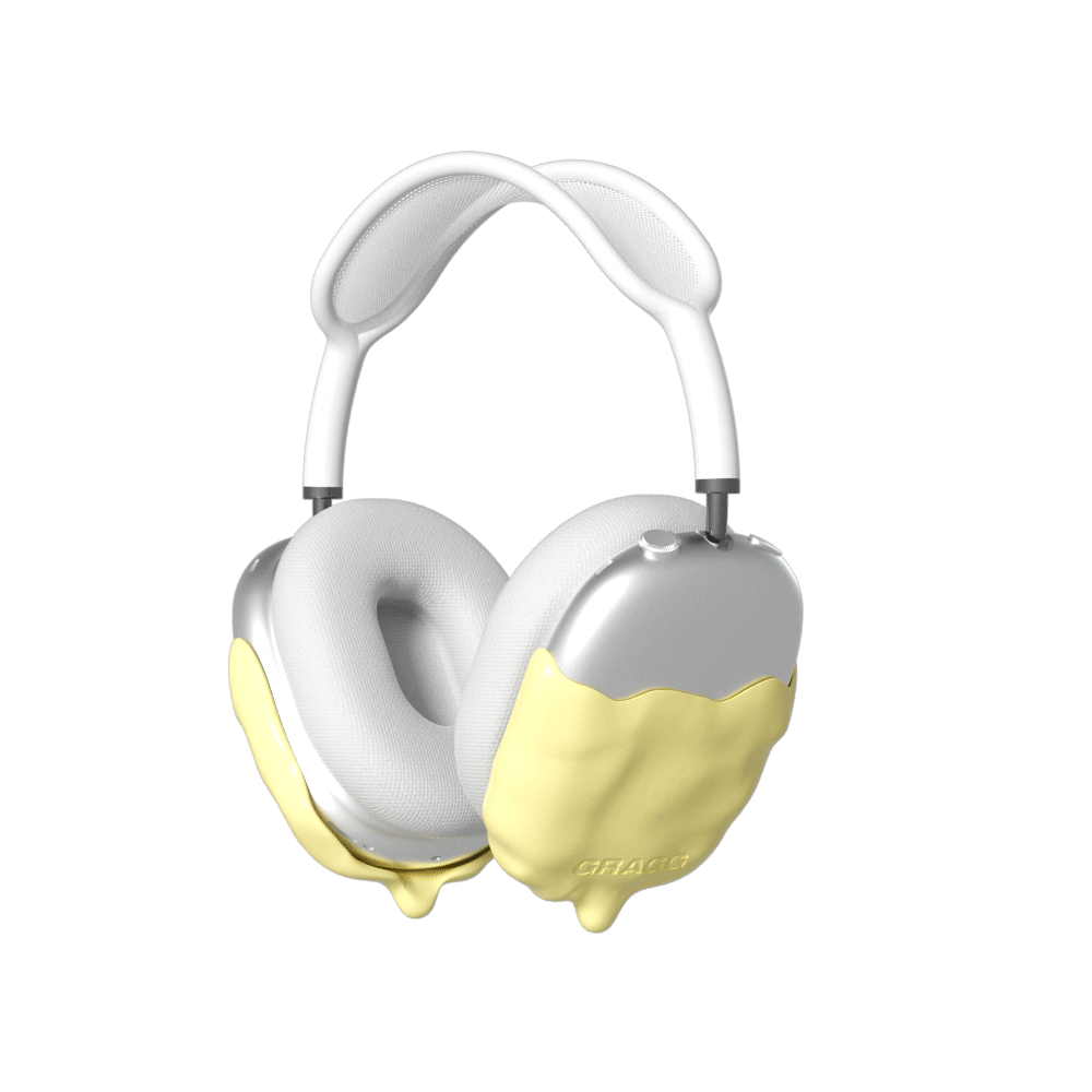 GRAGG (AIR PODS MAX) - double layers case - light yellow 2