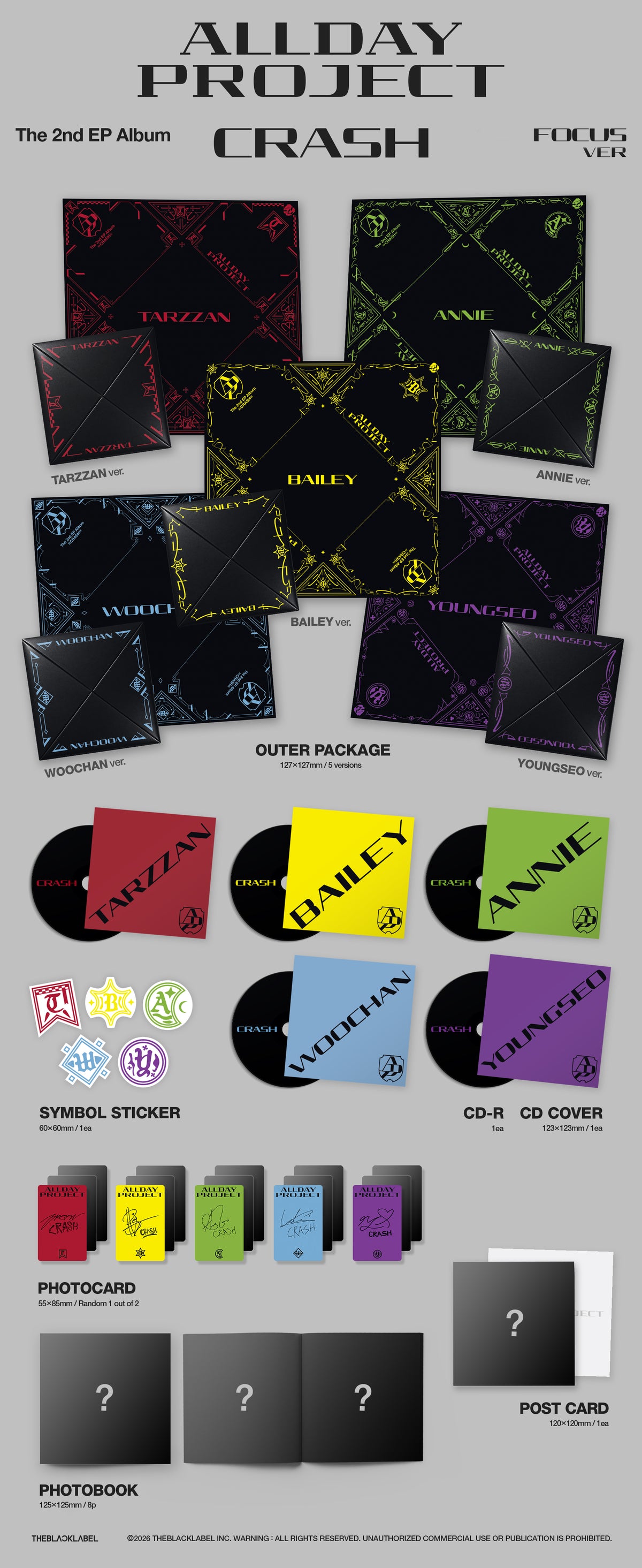 [POB] ALLDAY PROJECT - CRASH (2nd EP) [FOCUS Ver.] [RANDOM]