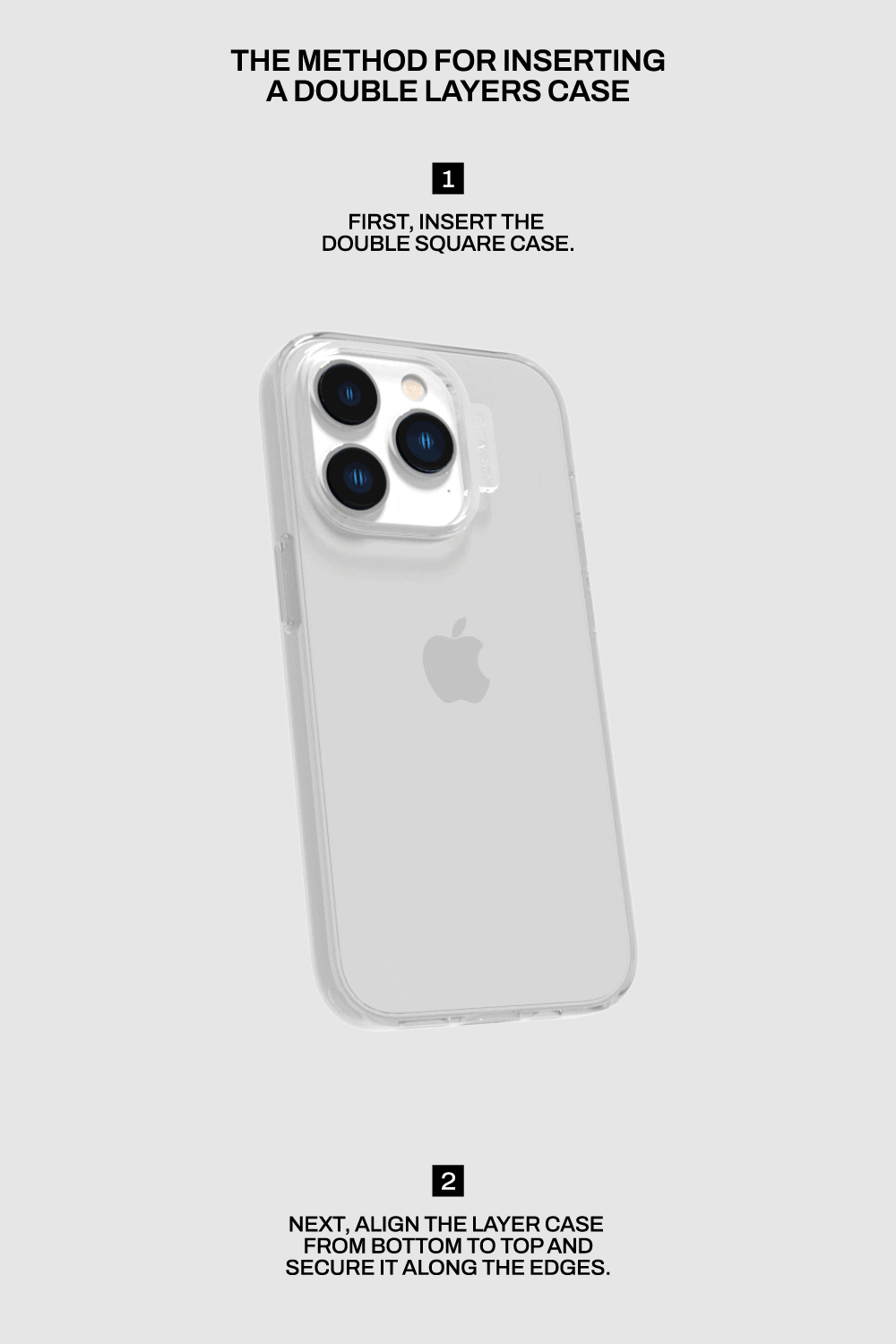 GRAGG (SHAPE CASE) - double layers case - clear 7