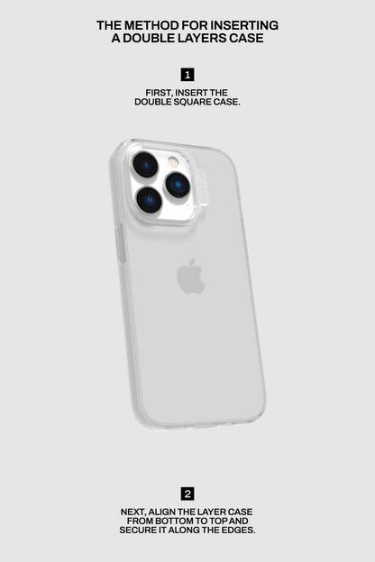 GRAGG (SHAPE CASE) - double layers case - clear black 8