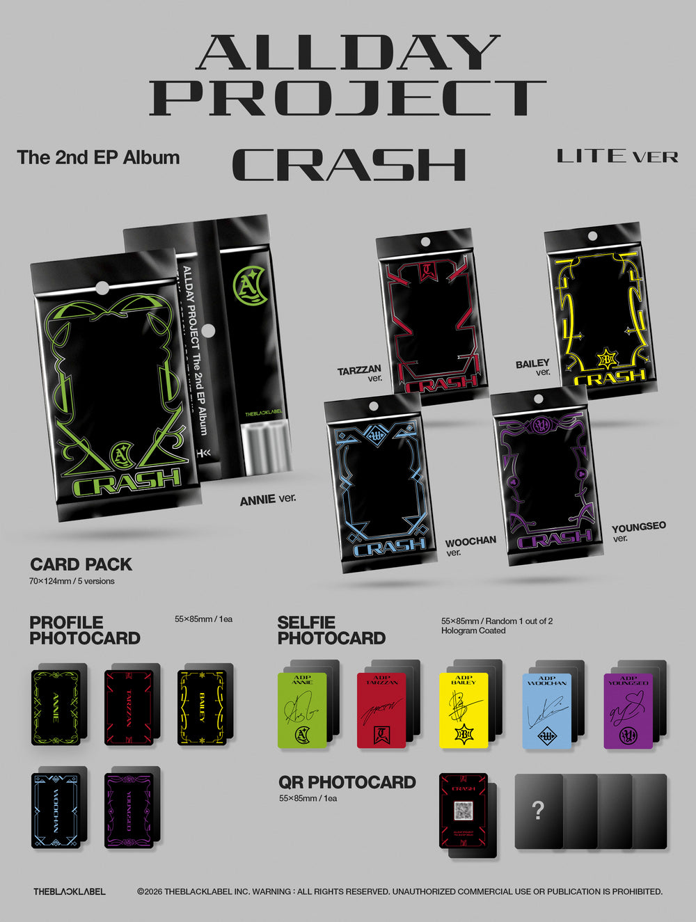 [POB] ALLDAY PROJECT - CRASH (2nd EP) [LITE Ver.] [SET]