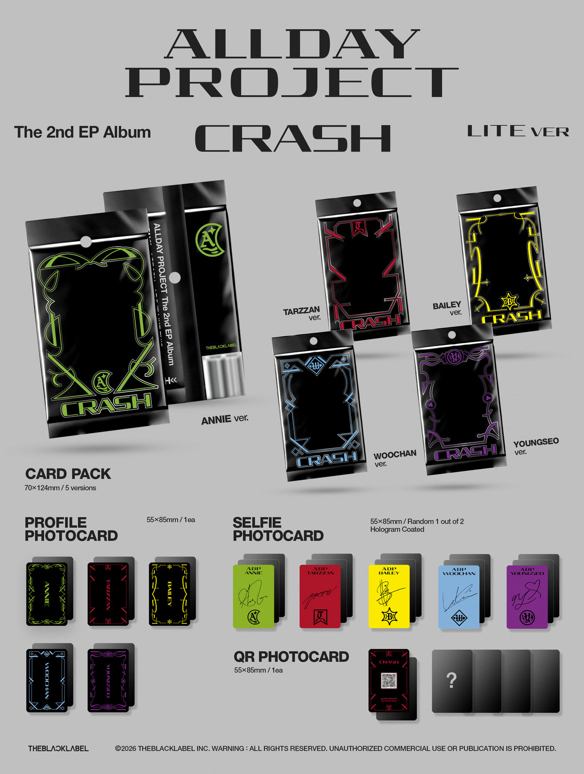 [POB] ALLDAY PROJECT - CRASH (2nd EP) [LITE Ver.] [RANDOM]