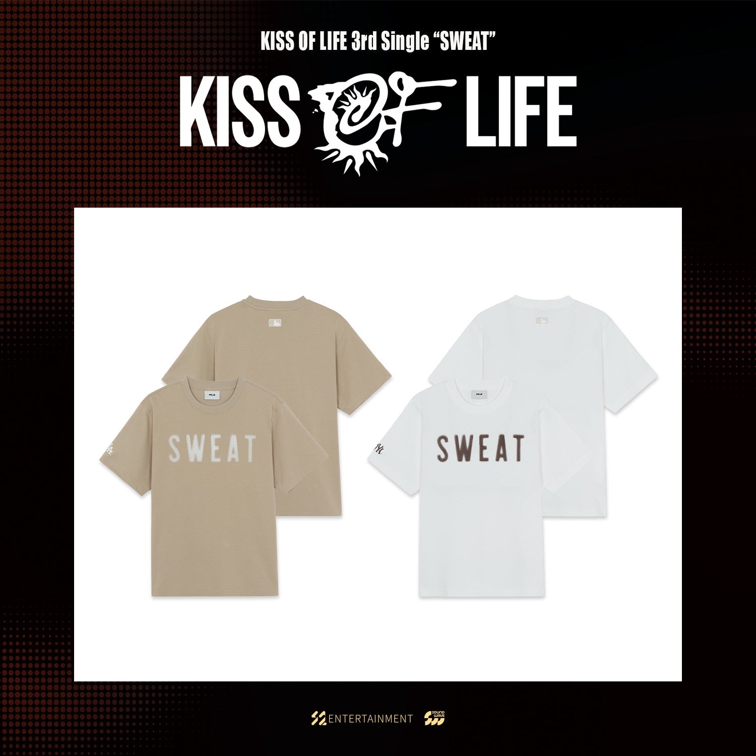 KISS OF LIFE - kiss of life - 3rd single "sweat" pop-up md 12. mlb x kiof sweat semi overfit short-sleeve t-shirt (mlb x kiof sweat overfit short t-shirts) 2