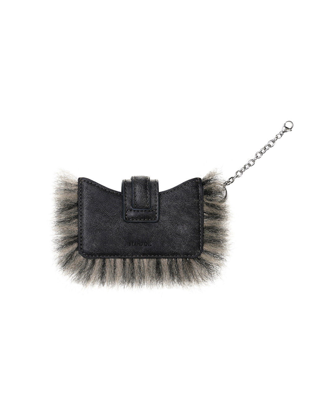 STAND OIL - stud fur keyring · dark gray 9