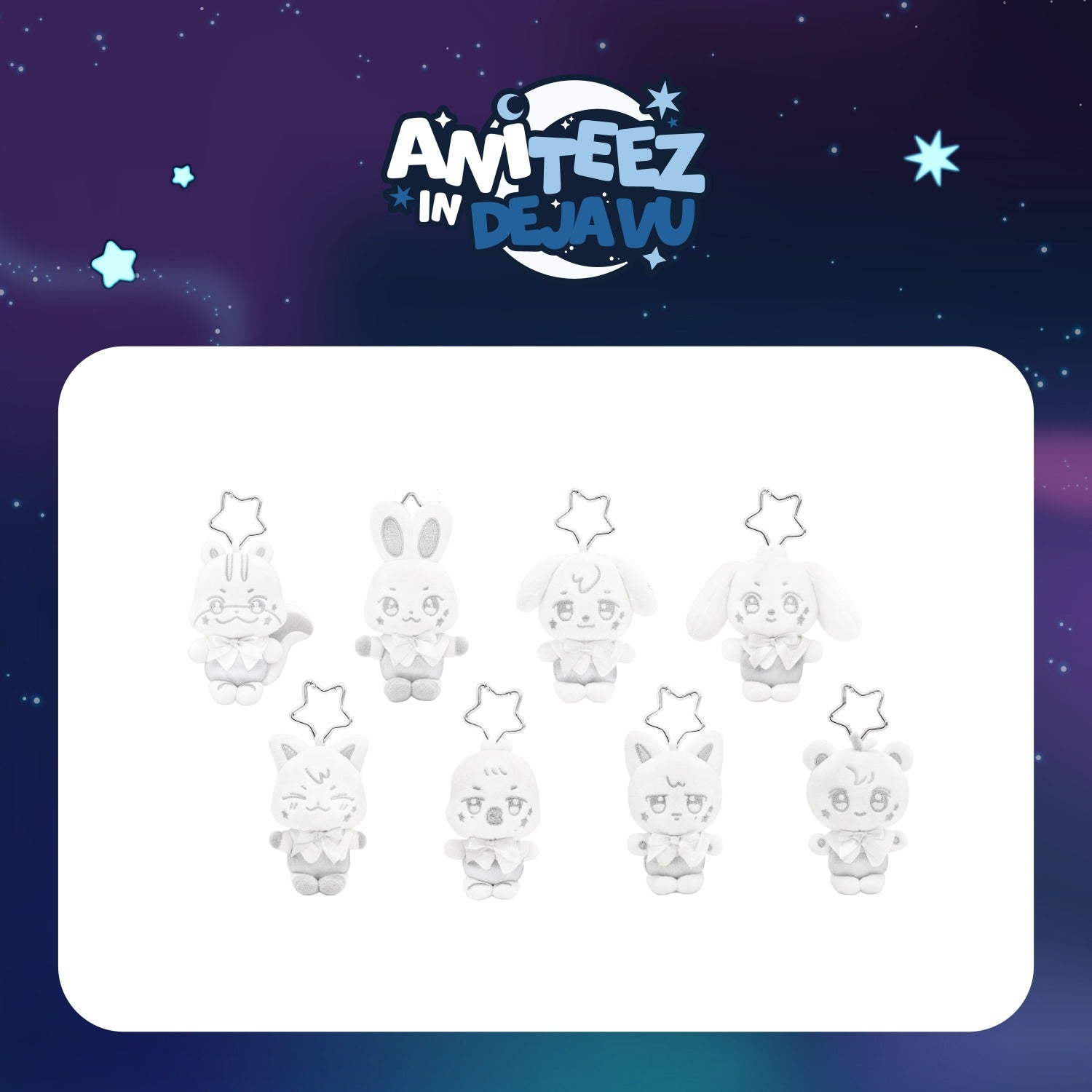 ATEEZ - x aniteez pop-up [aniteez in deja vu] md 02. silver aniteez plush keyring 1