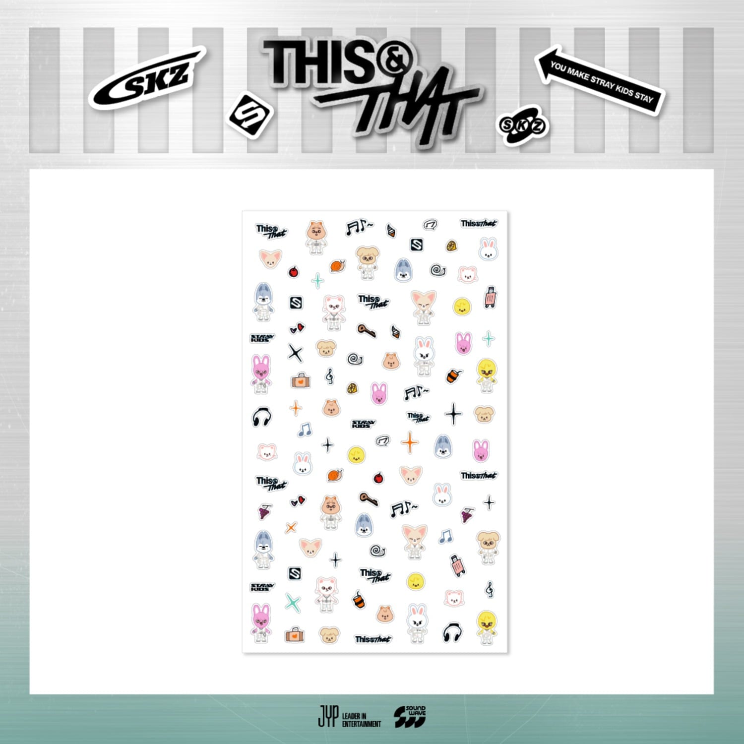 STRAY KIDS - [week 1] stray kids - [this &amp; that] pop-up store md 03. skzoo micro sticker (skzoo micro sticker) 2