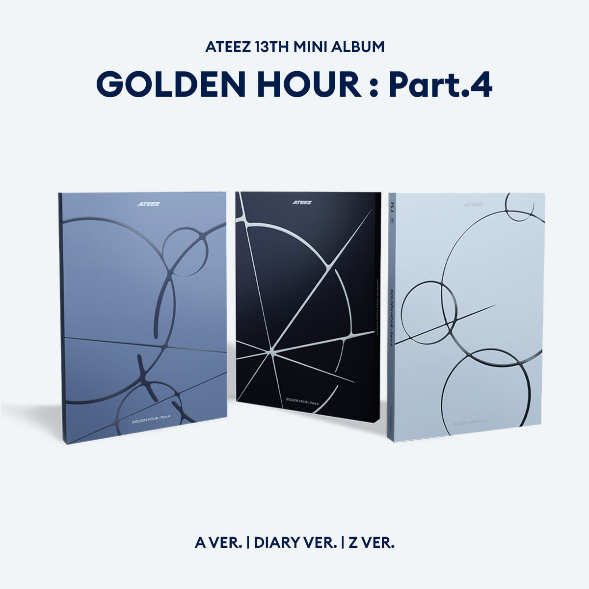 ATEEZ - GOLDEN HOUR : Part.4 (Standard Ver.) (3 Set) 13th Mini Album