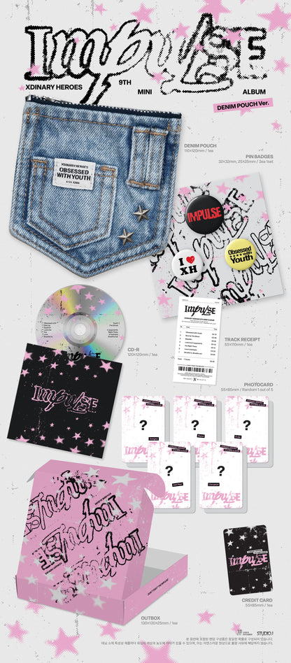 XDINARY HEROES - IMPULSE [DENIM POUCH Ver.]