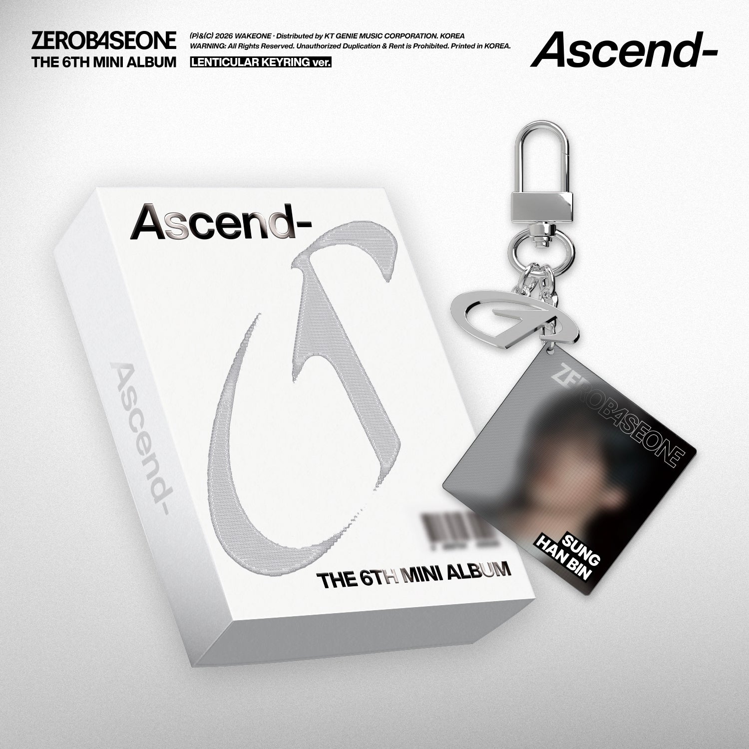 ZEROBASEONE (제로베이스원) - Ascend-  (6th Mini Album) [LENTICULAR KEYRING] [RANDOM]