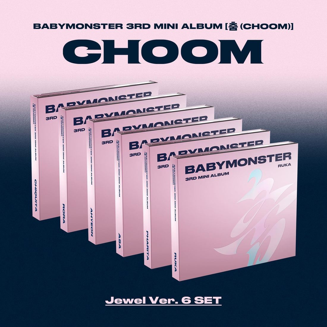 BABYMONSTER CHOOM Jewel Ver. (3rd MINI ALBUM) [6 versions set].