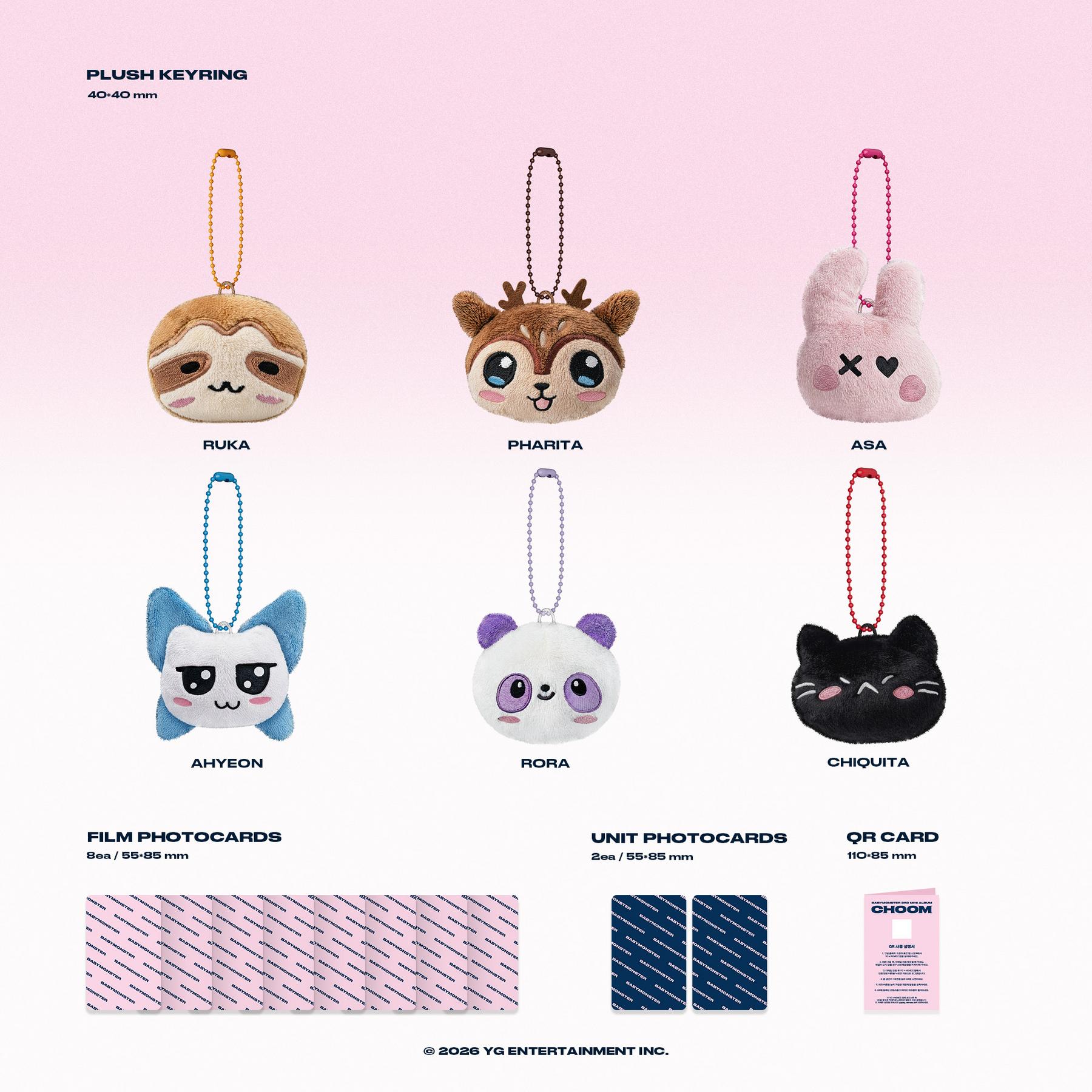 BABYMONSTER CHOOM Plush Keyring Ver. (3rd MINI ALBUM) (ASA Ver