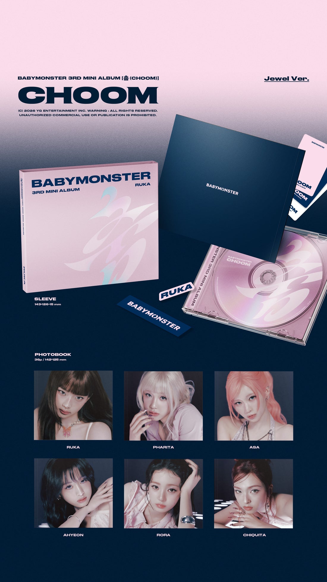 BABYMONSTER CHOOM Jewel Ver. (3rd MINI ALBUM) 
