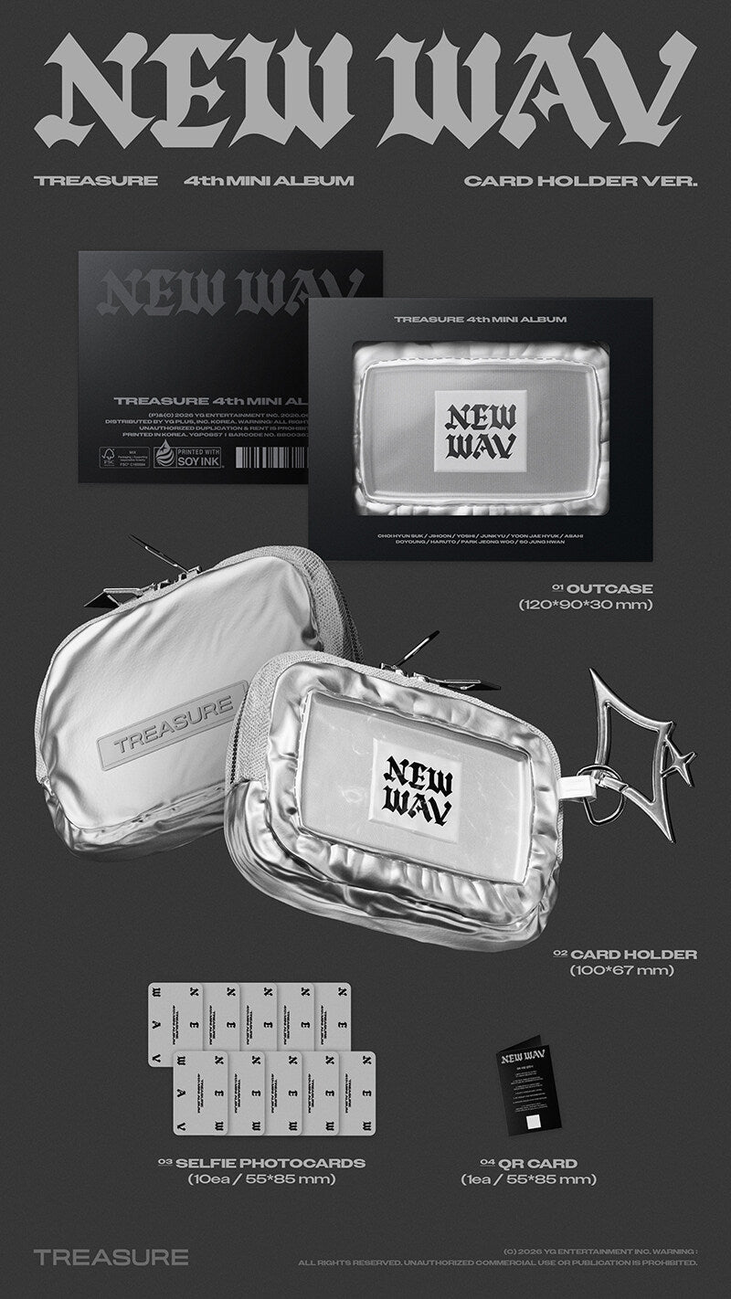 TREASURE (트레저) - NEW WAV (4th Mini Album, LIMITED EDITION) [CARD HOLDER VER.]