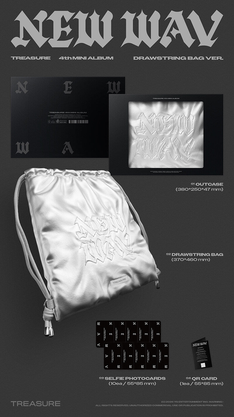 TREASURE (트레저) - NEW WAV (4th Mini Album, LIMITED EDITION) [DRAWSTRING BAG VER.]