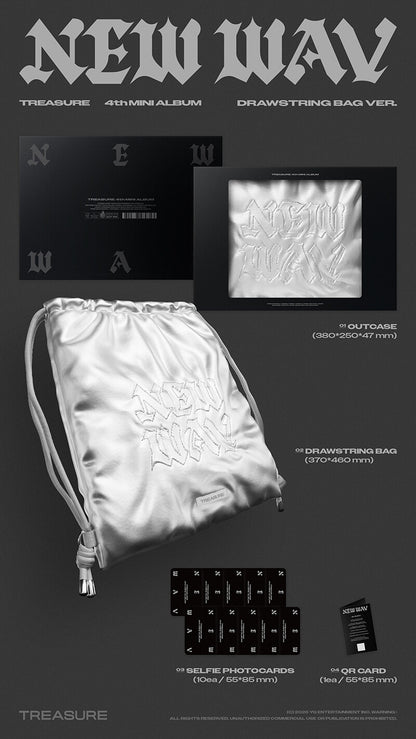 TREASURE (트레저) - NEW WAV (4th Mini Album, LIMITED EDITION) [DRAWSTRING BAG VER.]