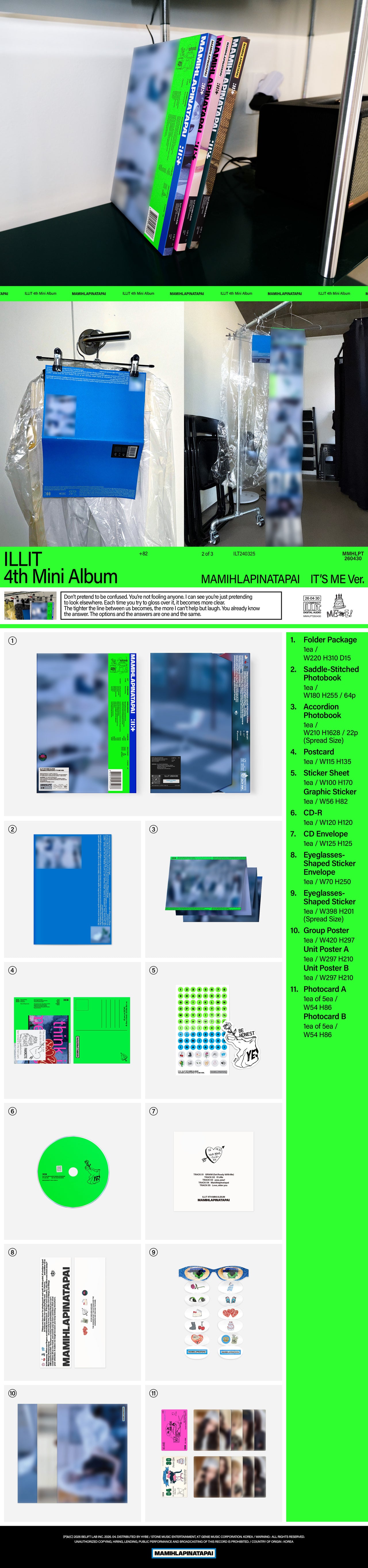 ILLIT MAMIHLAPINATAPAI (4th Mini Album) [3 versions set].