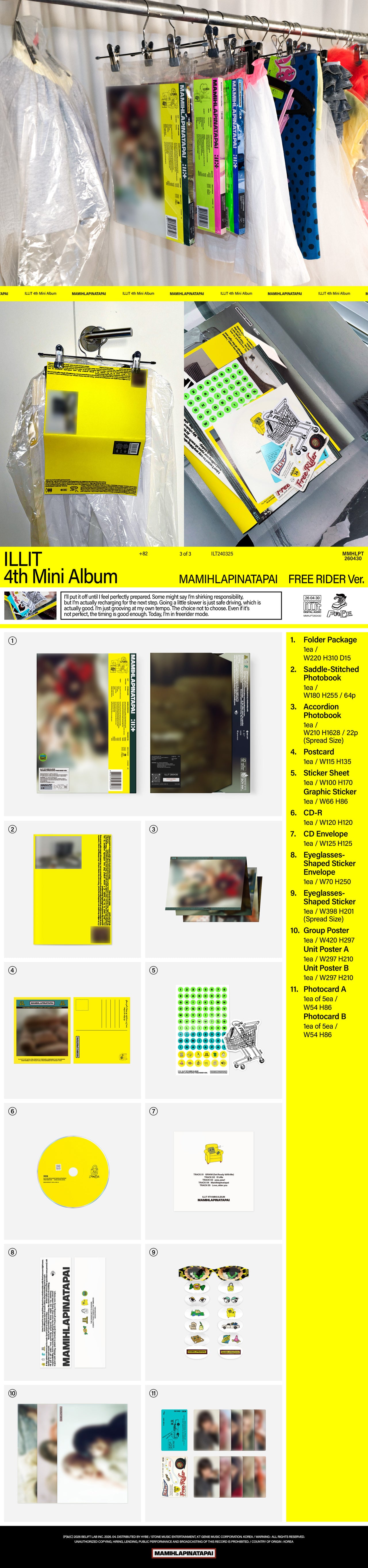 ILLIT MAMIHLAPINATAPAI (4th Mini Album) [3 versions set].