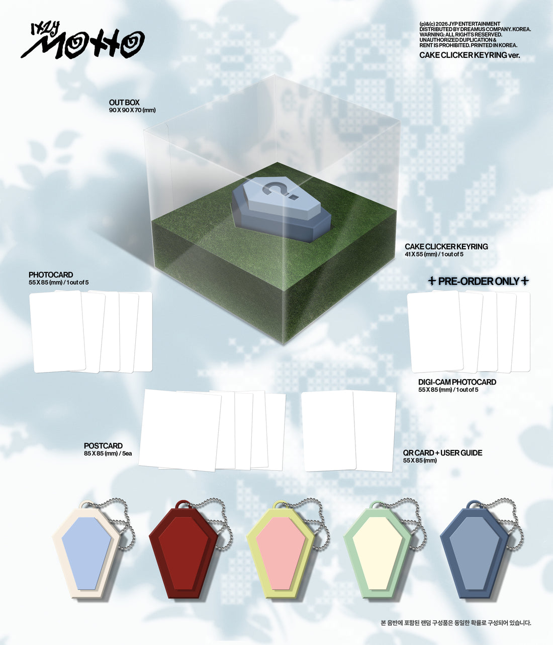 ITZY (있지) - Motto [CAKE CLICKER KEYRING Ver.]