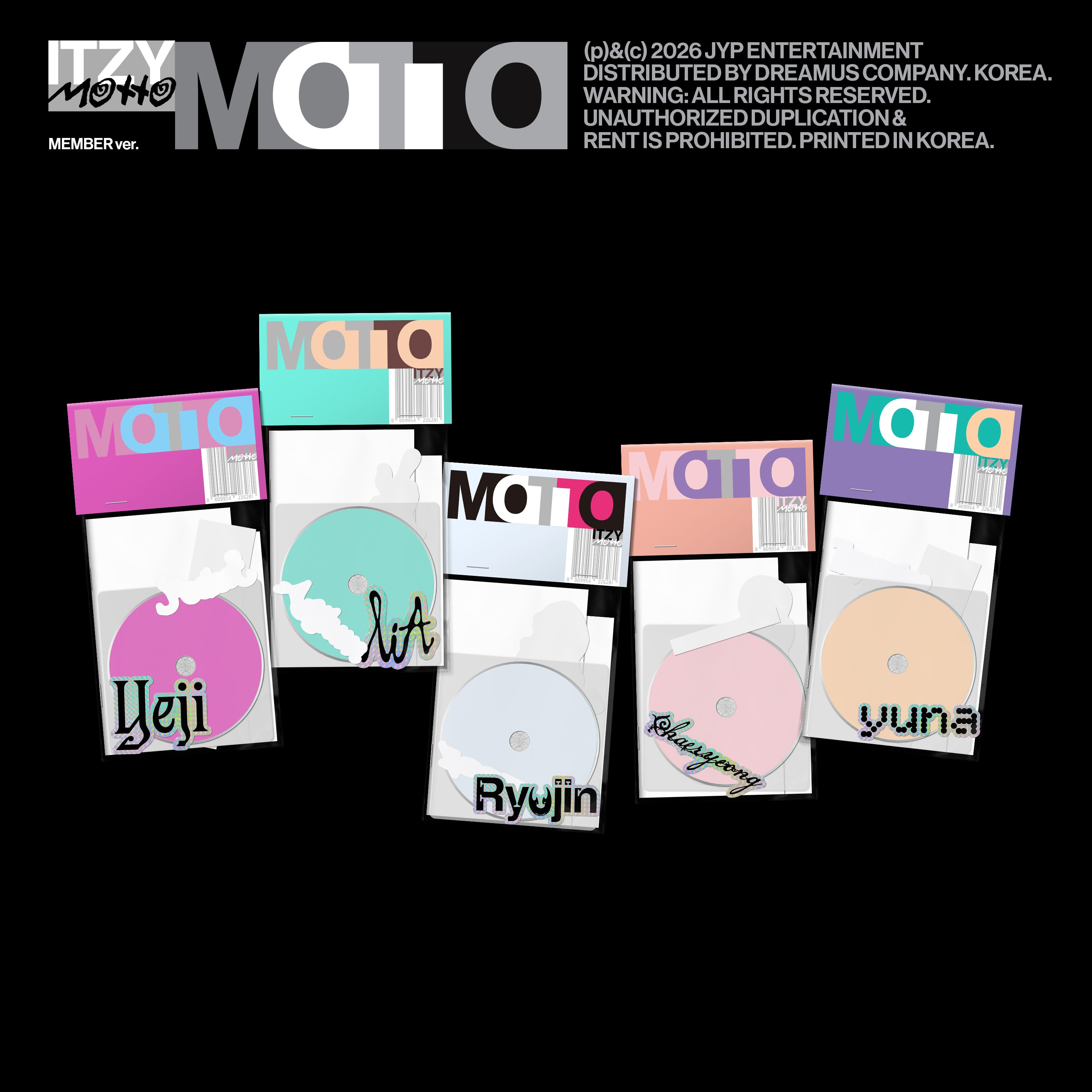 ITZY (있지) - Motto [MEMBER Ver. / 5 versions set]