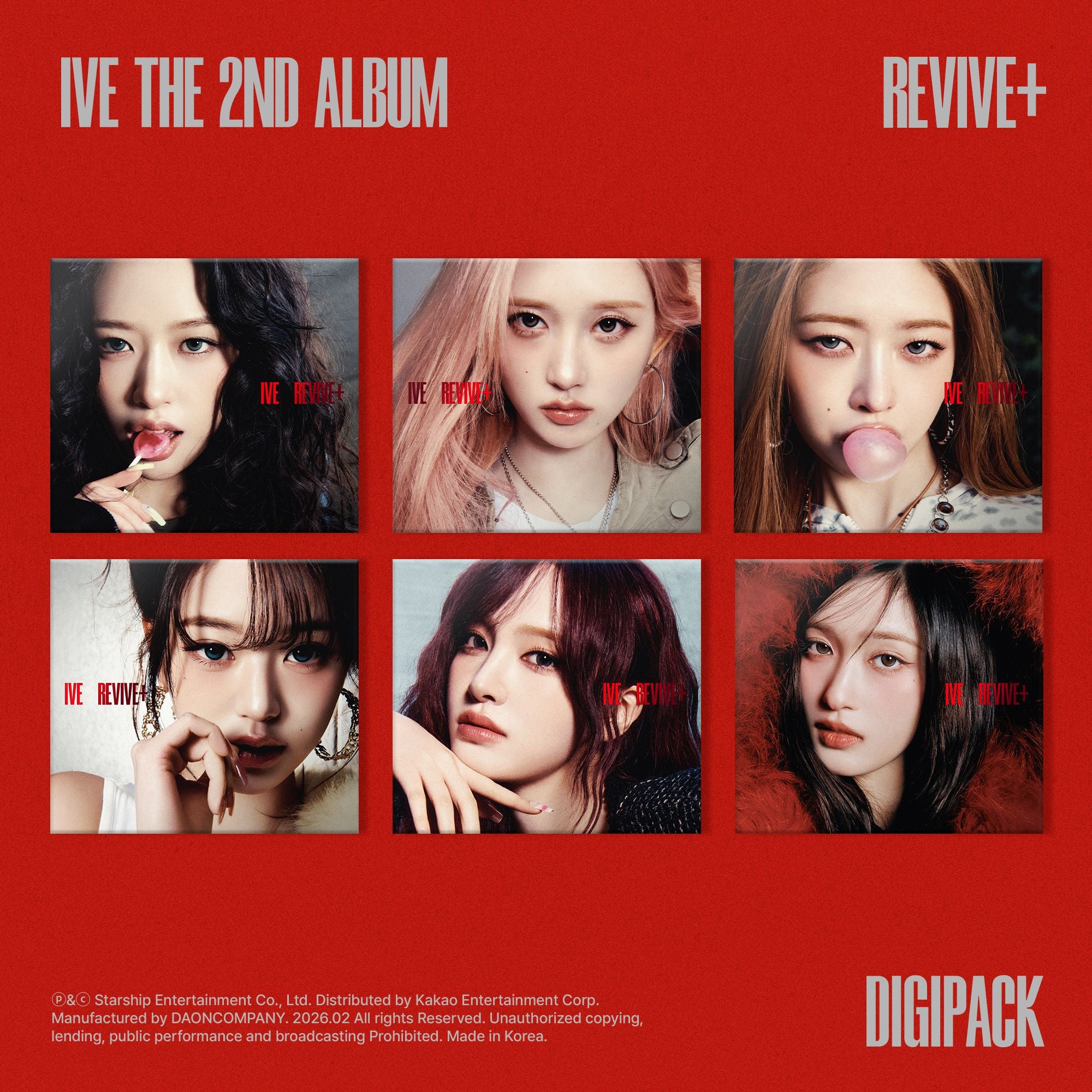 IVE(아이브) - THE 2ND ALBUM (REVIVE+) [Digipack Ver. / conjunto com 6 versões ALEATÓRIO]