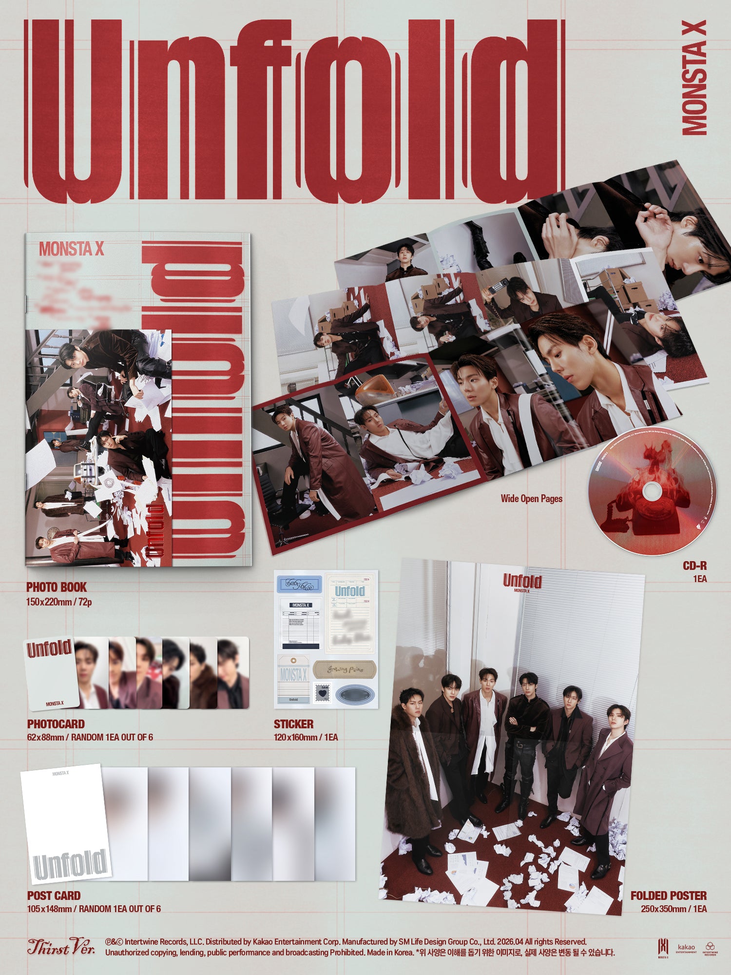 MONSTA X Unfold (US Full Album) (Thirst Ver.)