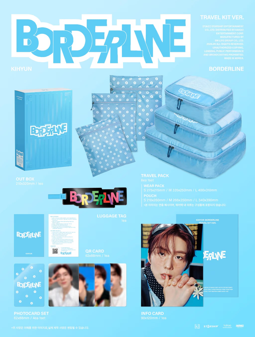 KIHYUN - BORDERLINE [TRAVEL KIT Ver.]