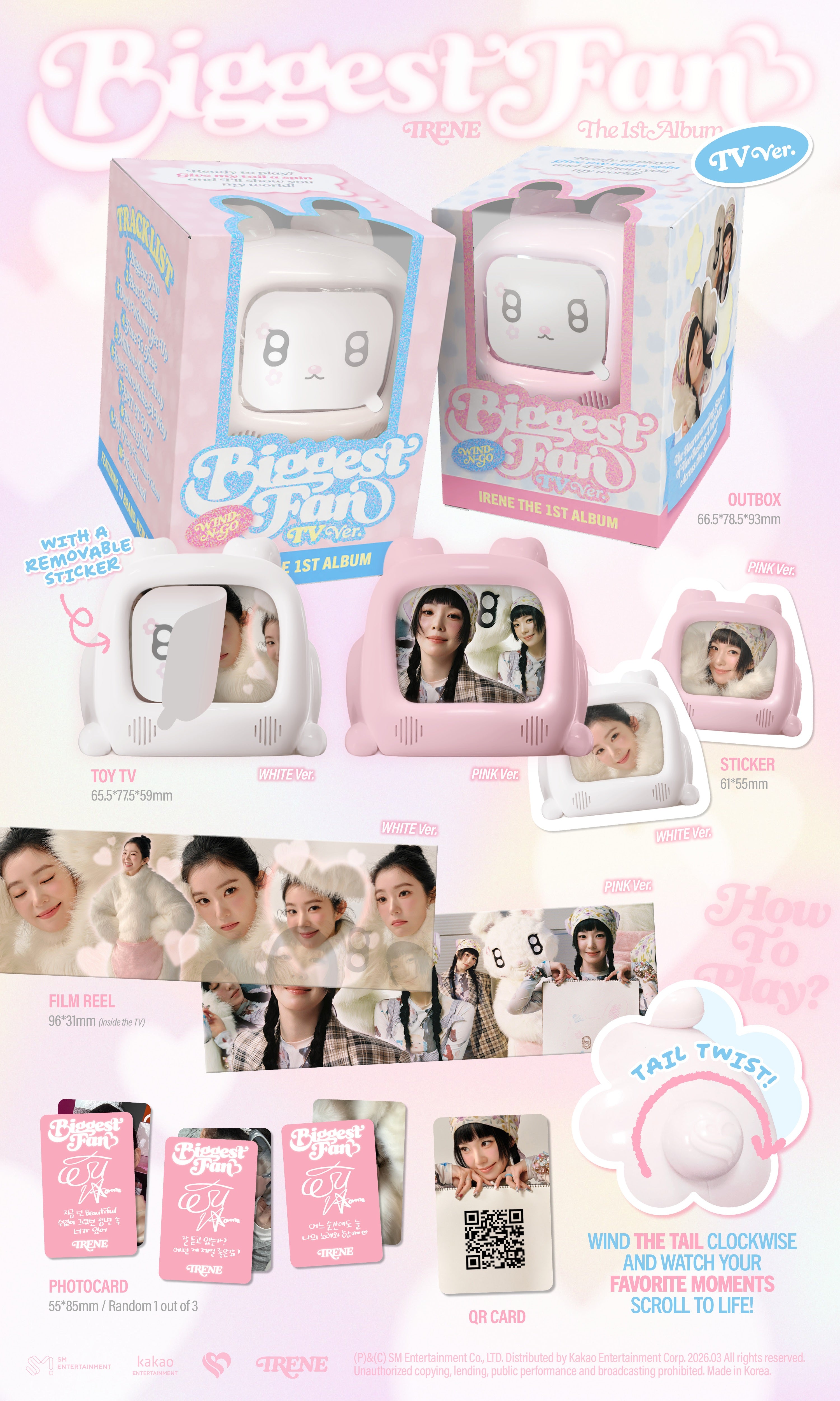 RED VELVET (레드벨벳) IRENE - Biggest Fan (TV Ver.) (1st Full Album) (WHITE Ver. / PINK Ver.) image