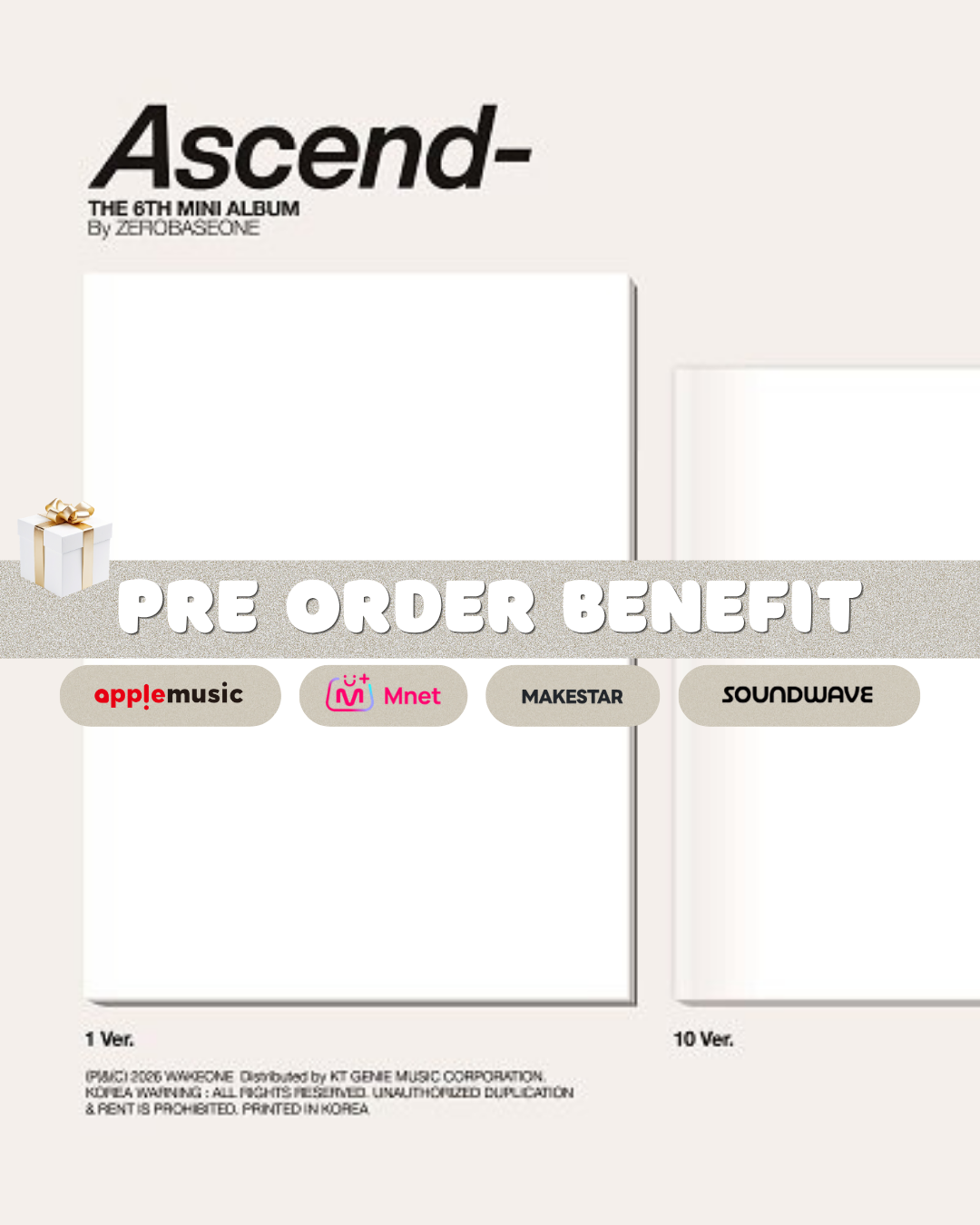 [POB] ZEROBASEONE - Ascend- (The 6th Mini Album) [Photobook Ver.] [RANDOM]