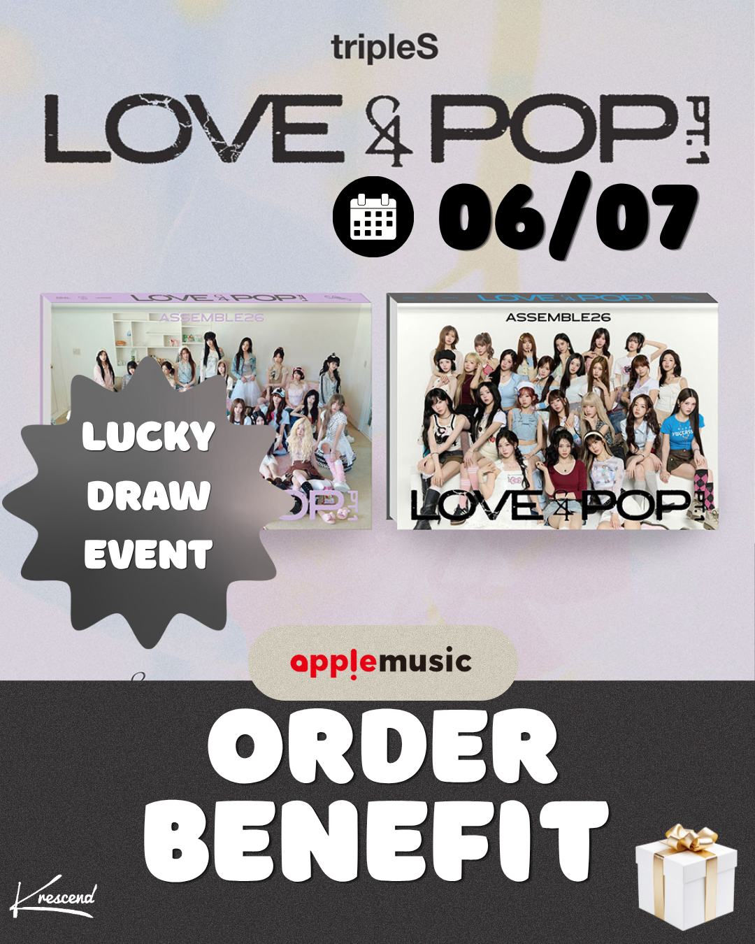 TRIPLES (트리플에스) - LOVE&amp;POP pt.1 [RANDOM] [APPLE MUSIC][LUCKY DRAW]