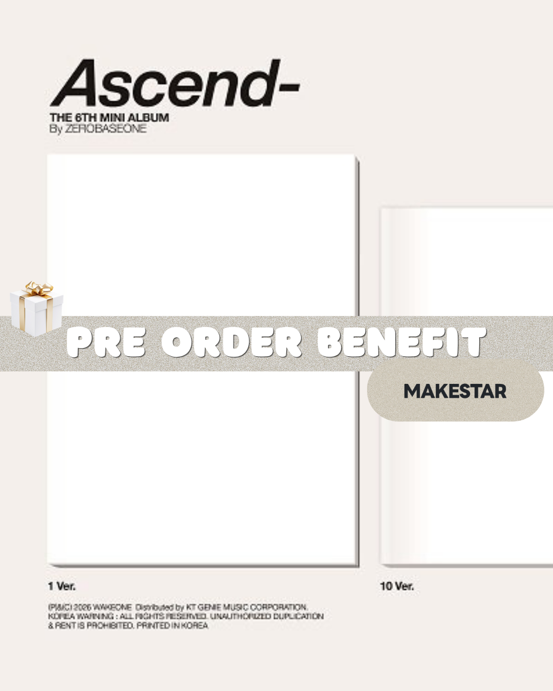 [MAKESTAR] [LUCKY DRAW] ZEROBASEONE - Ascend- (The 6th Mini Album) [Photobook Ver.] [SET]