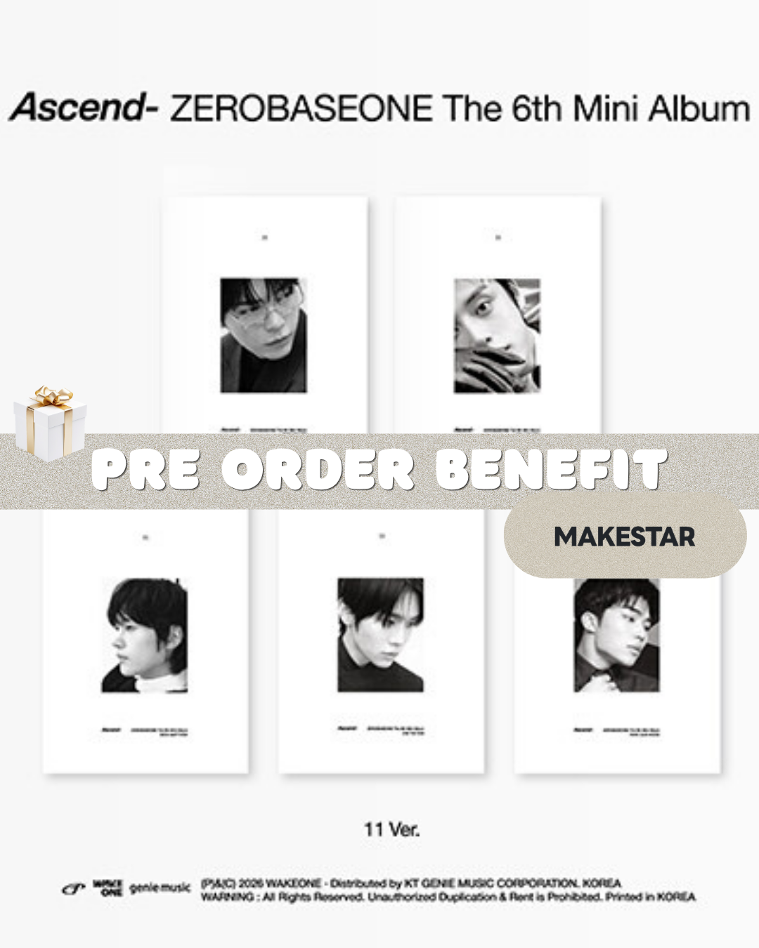 [MAKESTAR] ZEROBASEONE - Ascend- (The 6th Mini Album) [11 Ver.] [SET]