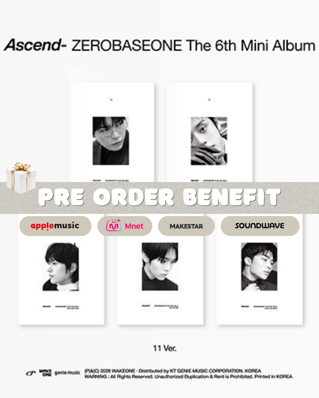 [POB] ZEROBASEONE - Ascend- (The 6th Mini Album) [11 Ver.] [RANDOM]