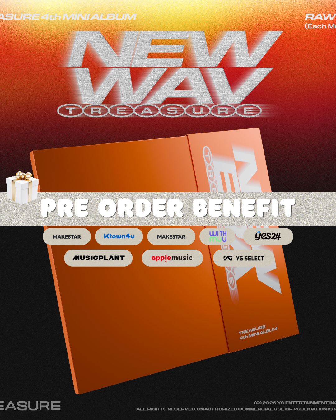 TREASURE ( 트레저 ) - NEW WAV (4th Mini Album) [RAW] [SET]