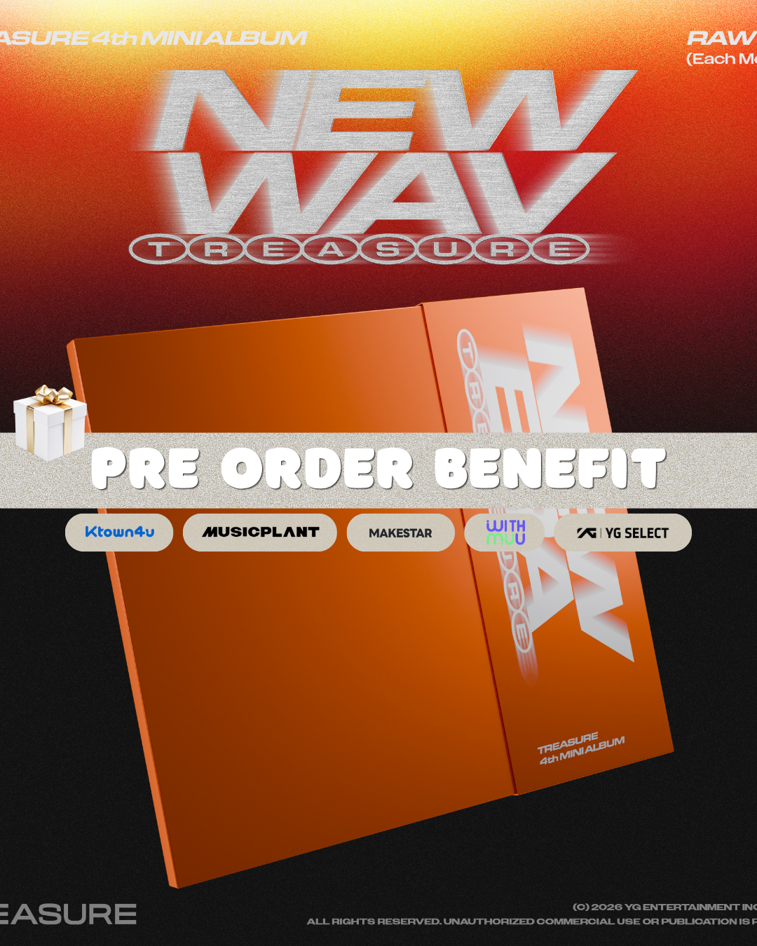 TREASURE (트레저) - NEW WAV (4th Mini Album) [RAW] [CHOOSE]