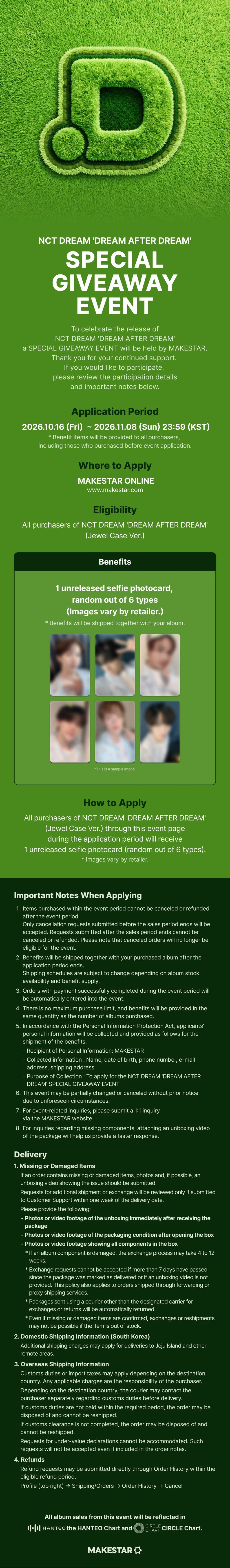NCT DREAM - DREAM AFTER DREAM [Jewel Case Ver.] [RANDOM] [MAKESTAR]